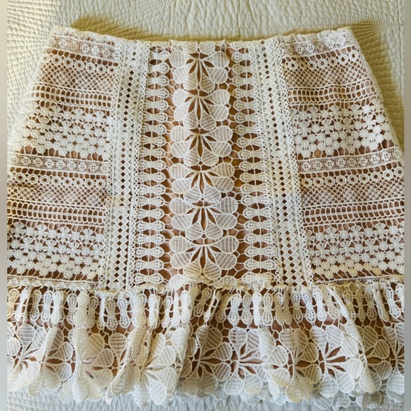 Fashion Nova Elegant White Lace Skirt Set - Picture 7 of 9